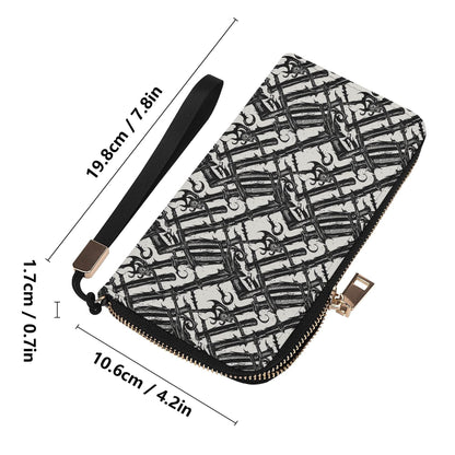 Devil Veins Leather Zipper Wristlet Wallet - DeRose Seasonal