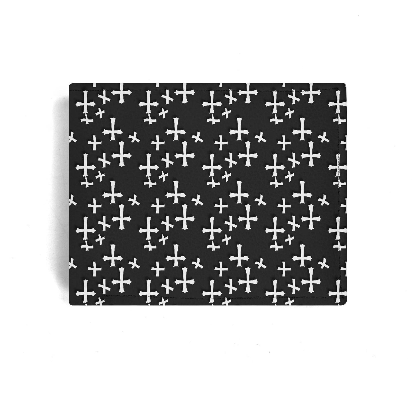 Little Crosses Leather Folded Men's Wallet - DeRose Seasonal