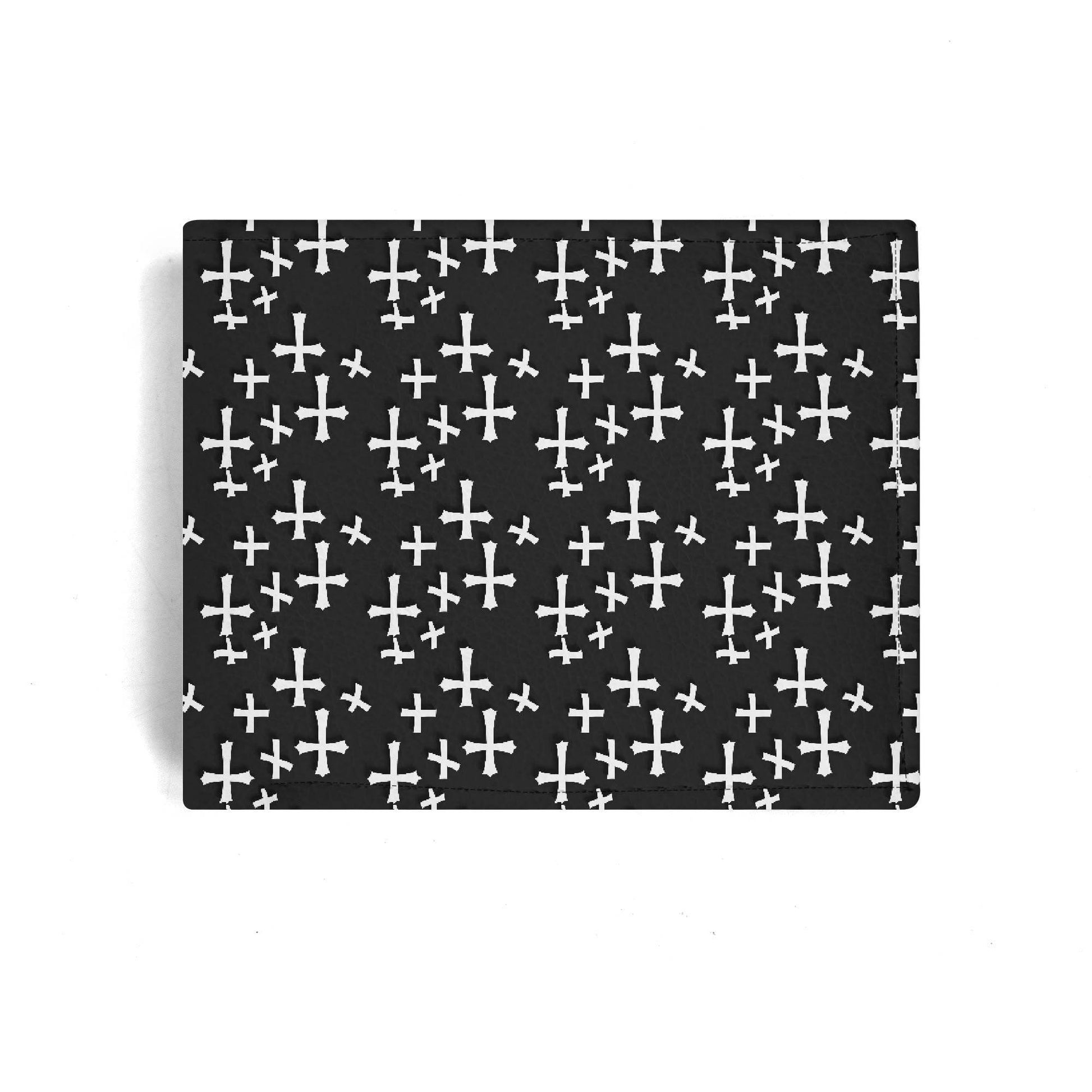 Little Crosses Leather Folded Men's Wallet - DeRose Seasonal