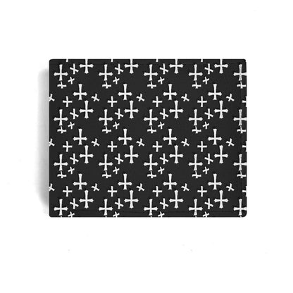 Little Crosses Leather Folded Men's Wallet - DeRose Seasonal