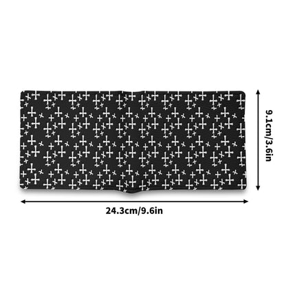 Little Crosses Leather Folded Men's Wallet - DeRose Seasonal