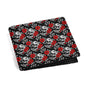 Red Skull Rose Leather Folded Men's Wallet - DeRose Seasonal