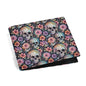 Pastel Floral and Skulls Leather Folded Men's Wallet - DeRose Seasonal