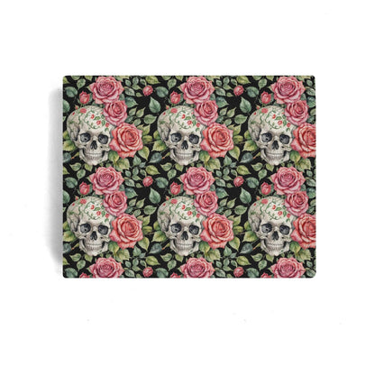Pink Skulls Leather Folded Men's Wallet - DeRose Seasonal