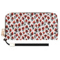 Floral Fire Women's Leather Zipper Wristlet Wallet - DeRose Seasonal