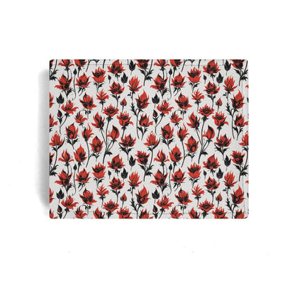 Floral Fire Leather Folded Men's Wallet - DeRose Seasonal