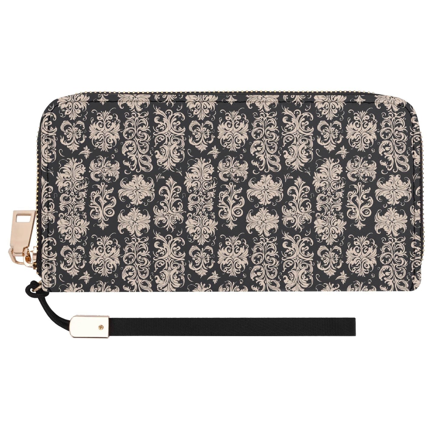 Gothic Emblem Women's Leather Zipper Wristlet Wallet - DeRose Seasonal