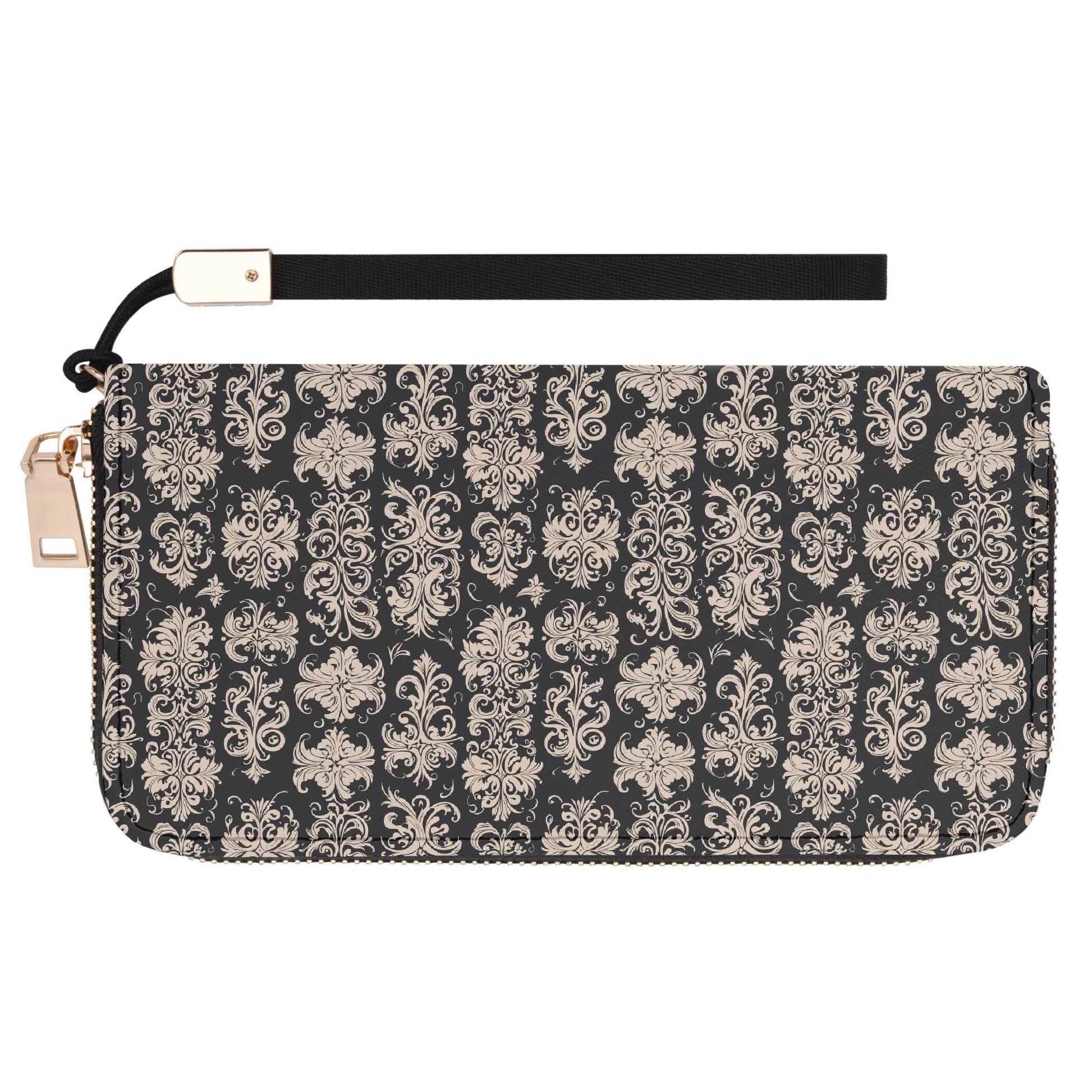 Gothic Emblem Women's Leather Zipper Wristlet Wallet - DeRose Seasonal