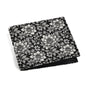 Black and White Bloom Leather Folded Men's Wallet - DeRose Seasonal
