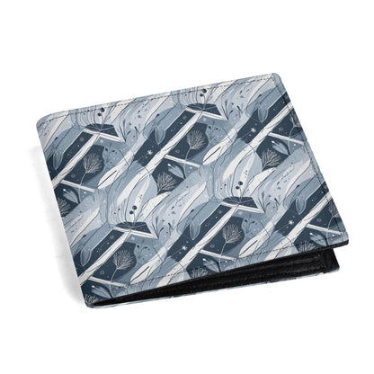 Blue Wind Leather Folded Men's Wallet - DeRose Seasonal