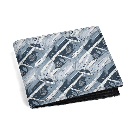 Blue Wind Leather Folded Men's Wallet - DeRose Seasonal