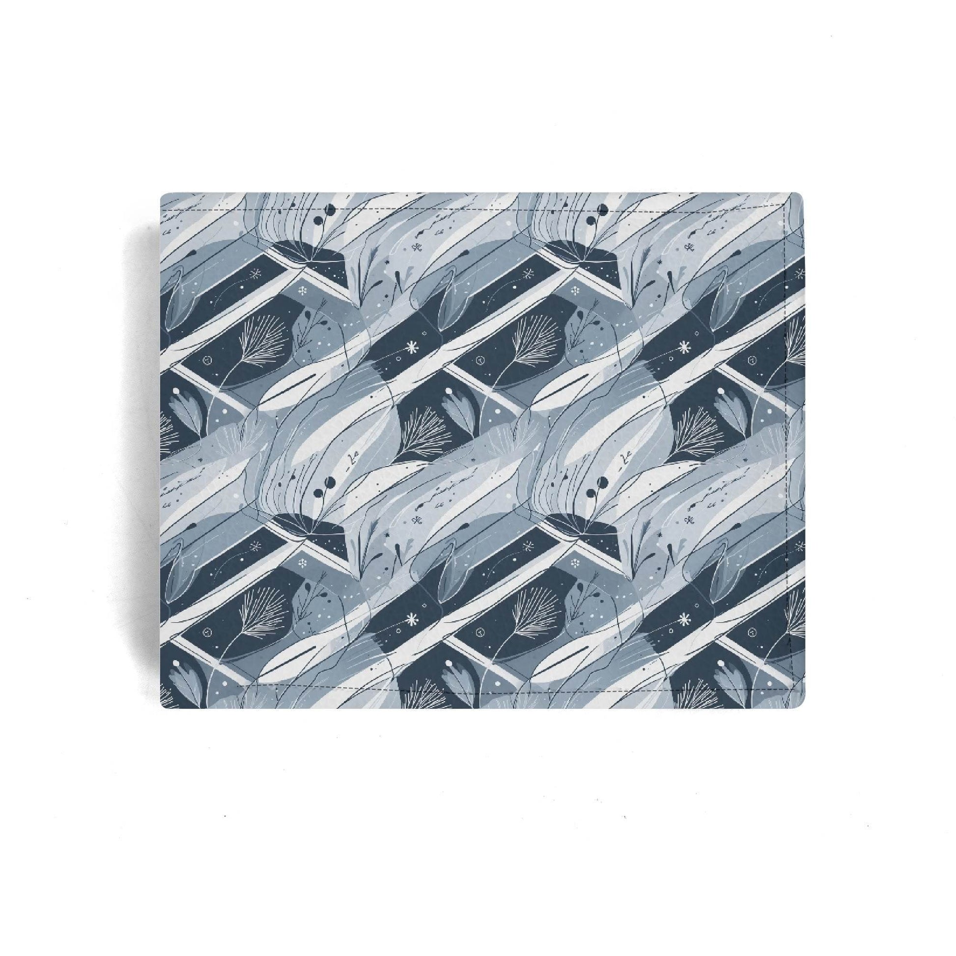 Blue Wind Leather Folded Men's Wallet - DeRose Seasonal