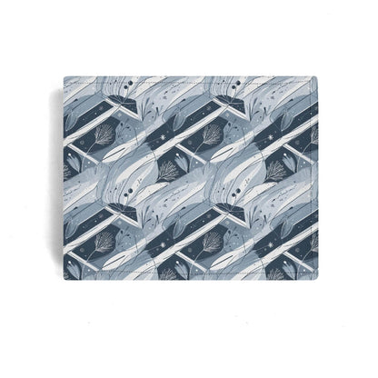 Blue Wind Leather Folded Men's Wallet - DeRose Seasonal