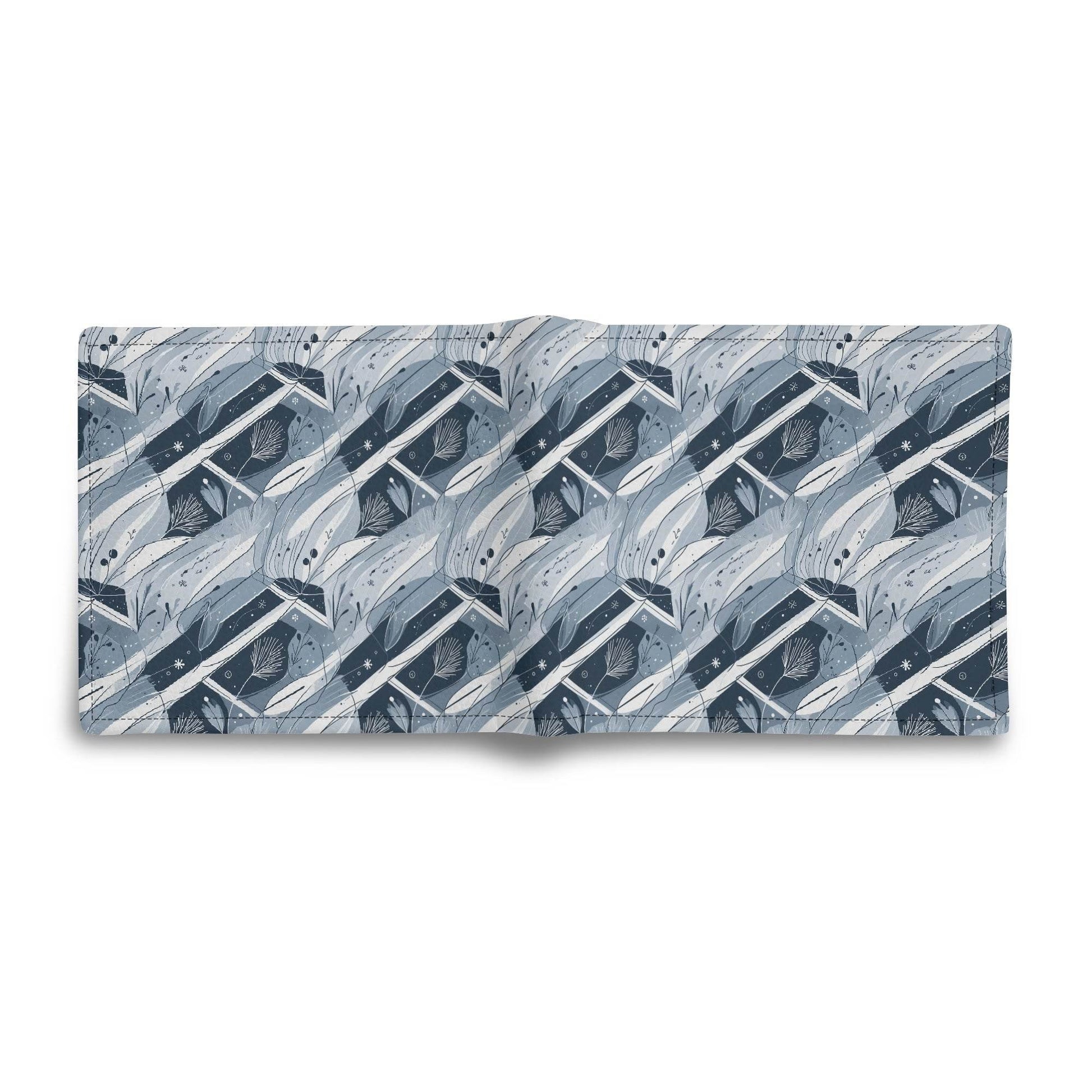 Blue Wind Leather Folded Men's Wallet - DeRose Seasonal