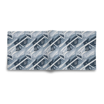 Blue Wind Leather Folded Men's Wallet - DeRose Seasonal