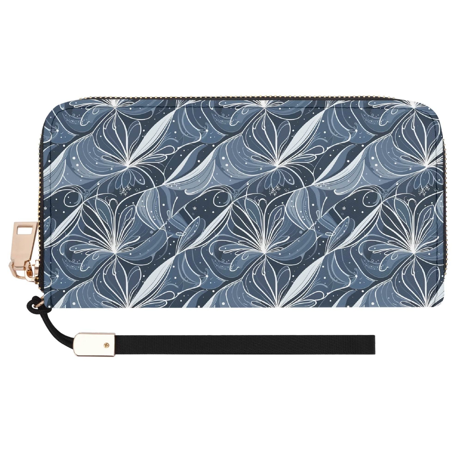 Cold Wind Women's Leather Zipper Wristlet Wallet - DeRose Seasonal