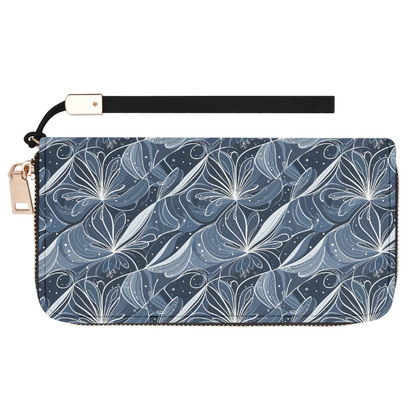 Cold Wind Women's Leather Zipper Wristlet Wallet - DeRose Seasonal
