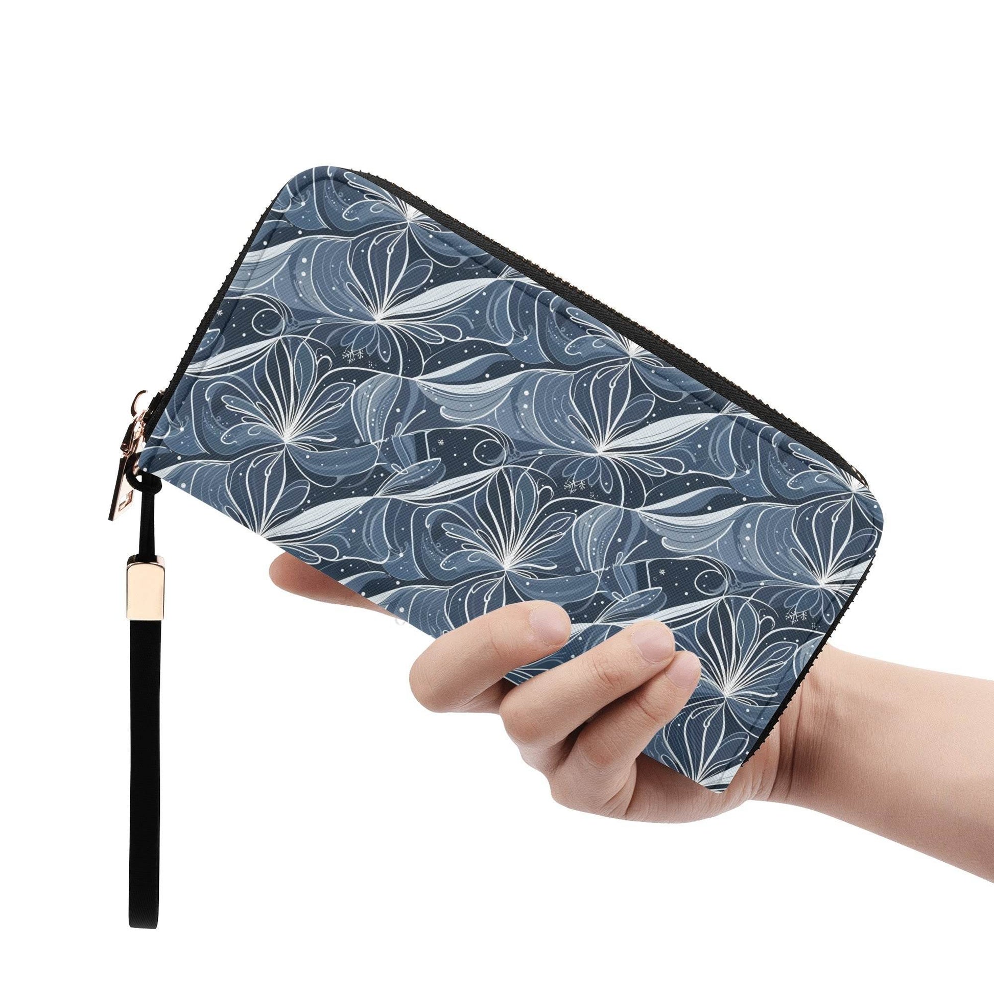 Cold Wind Women's Leather Zipper Wristlet Wallet - DeRose Seasonal
