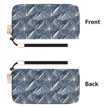 Cold Wind Women's Leather Zipper Wristlet Wallet - DeRose Seasonal