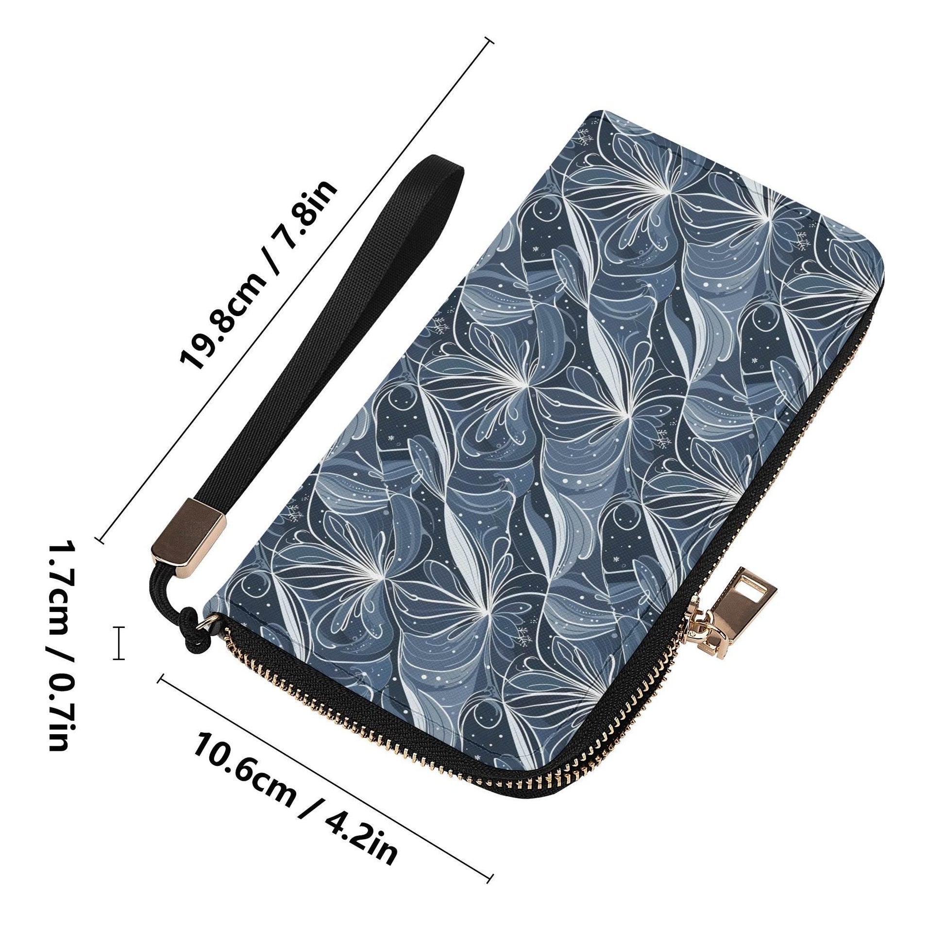 Cold Wind Women's Leather Zipper Wristlet Wallet - DeRose Seasonal