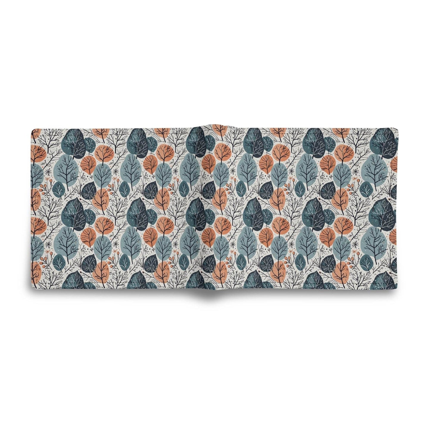 Freezing Leaves Men's Leather Folded Wallet - DeRose Seasonal