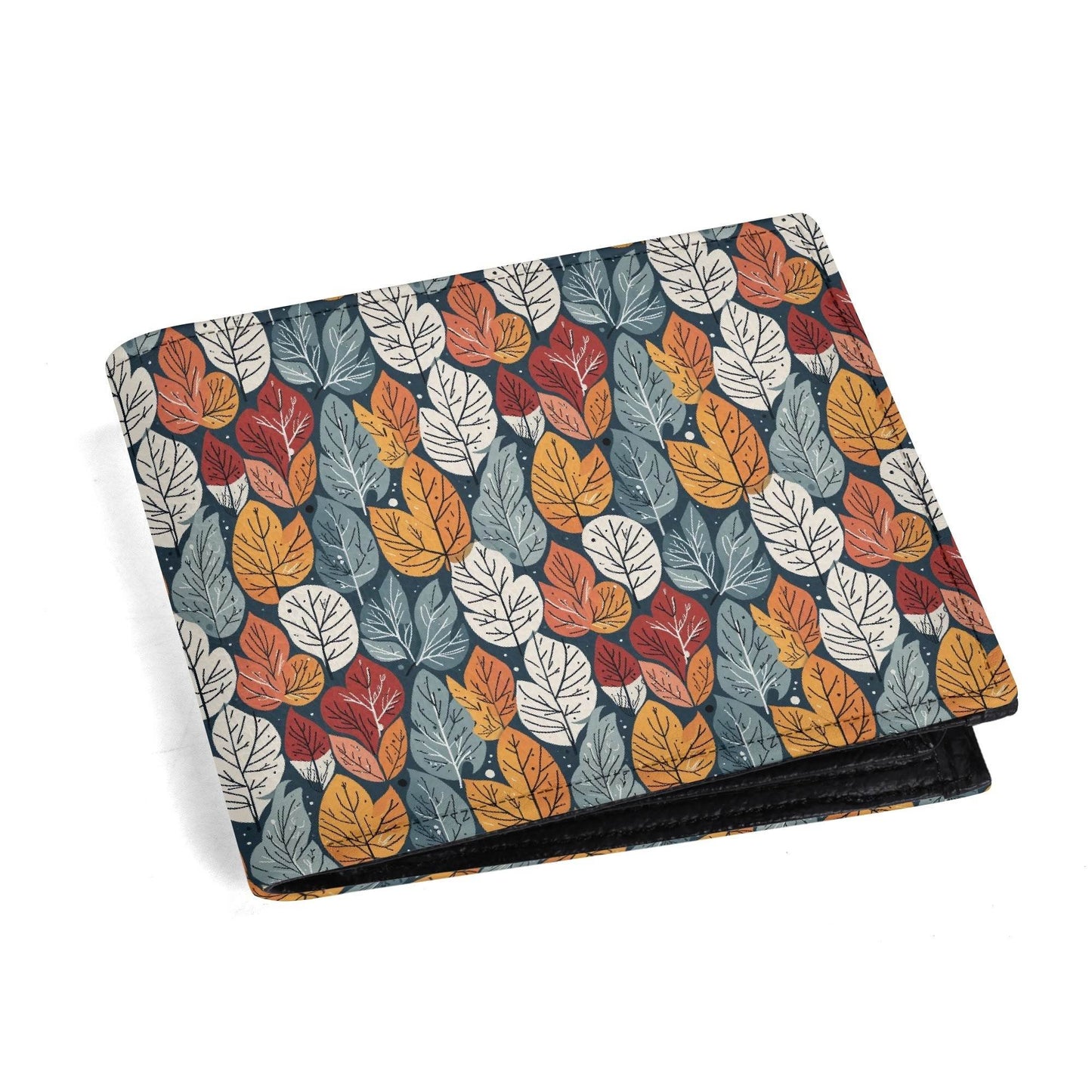 Fall Into Winter Men's Leather Folded Wallet - DeRose Seasonal