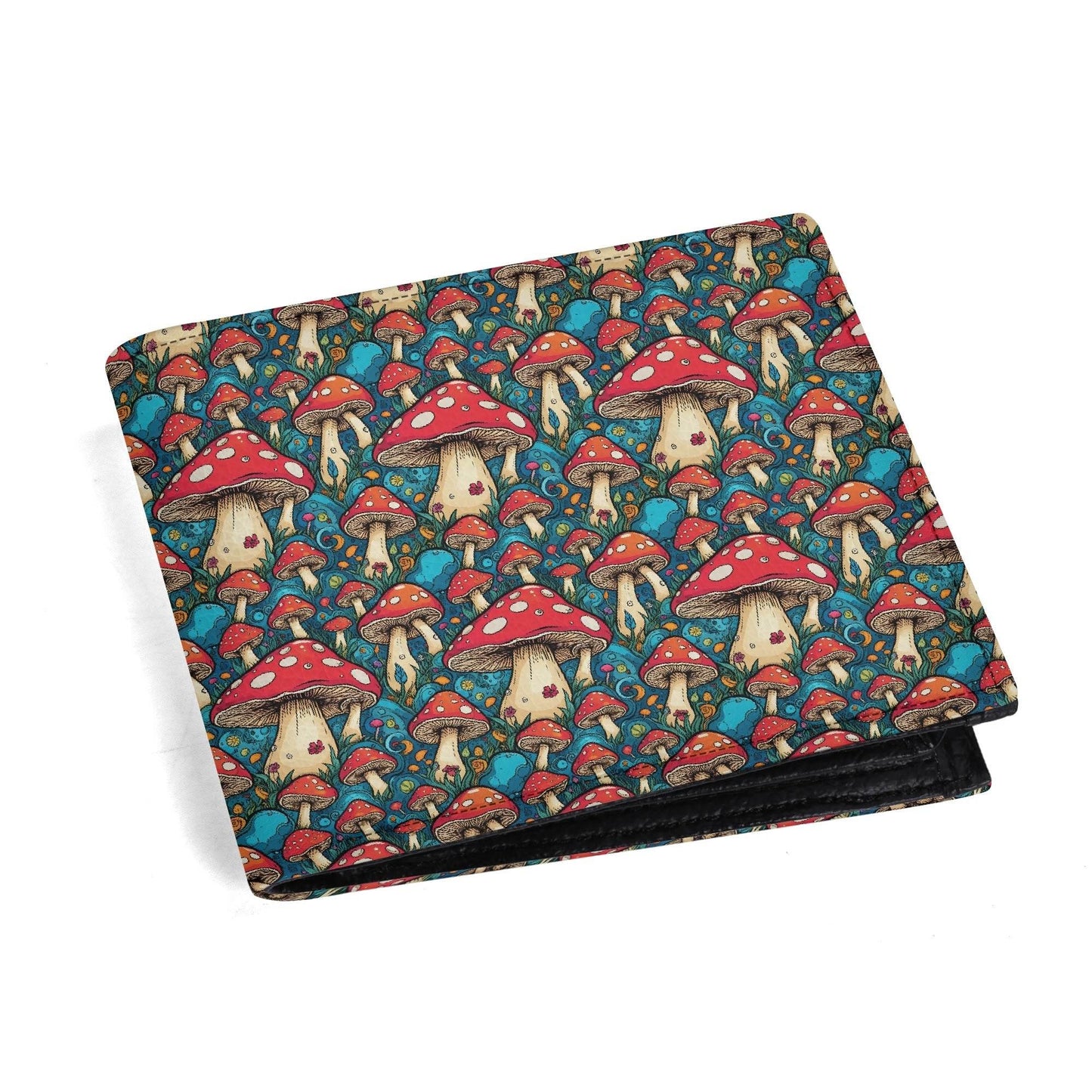 Deathcap Mushroom Men's Leather Folded Wallet - DeRose Seasonal