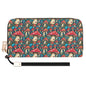 Deathcap Mushroom Women's Leather Zipper Wristlet Wallet - DeRose Seasonal