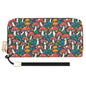 Colored Mushroom Women's Leather Zipper Wristlet Wallet - DeRose Seasonal