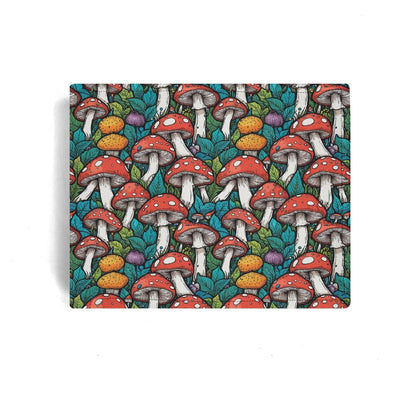 Colored Mushroom Men's Leather Folded Wallet - DeRose Seasonal