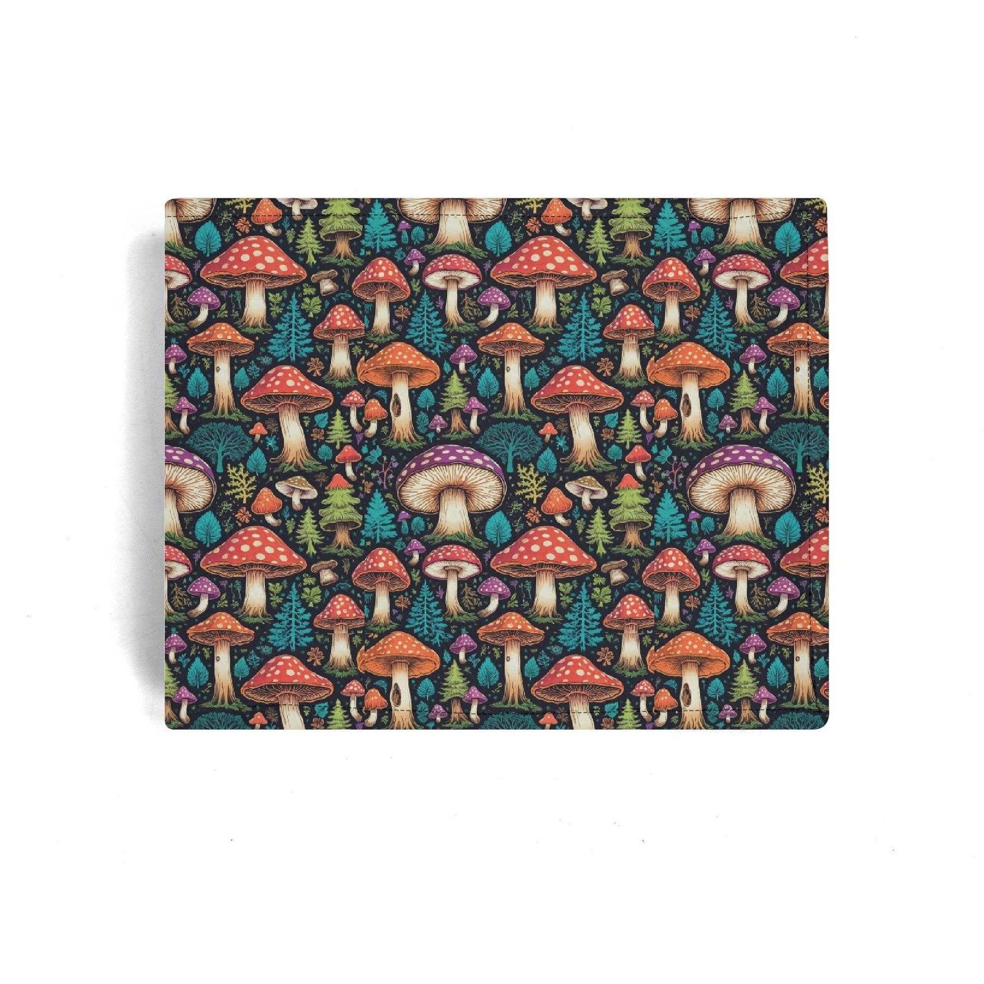 Forest Mushroom Men's Leather Folded Wallet - DeRose Seasonal