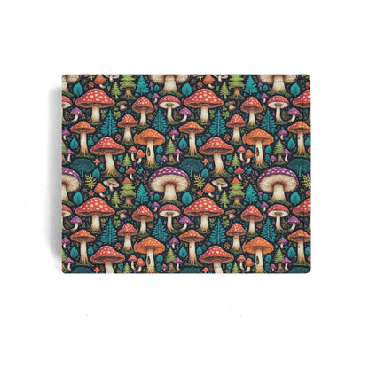 Forest Mushroom Men's Leather Folded Wallet - DeRose Seasonal
