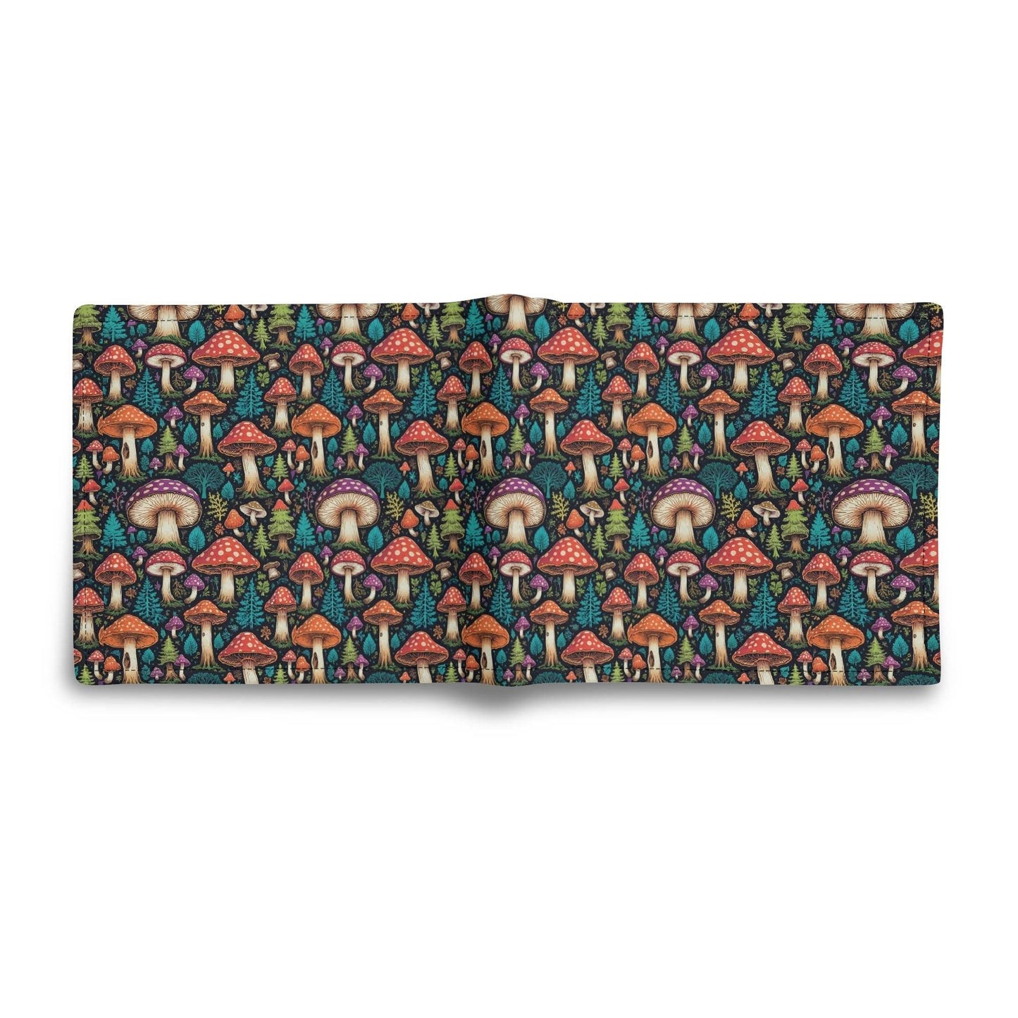 Forest Mushroom Men's Leather Folded Wallet - DeRose Seasonal