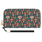 Forest Mushroom Women's Leather Zipper Wristlet Wallet - DeRose Seasonal