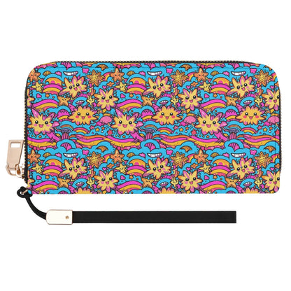 Squishy Star Women's Leather Zipper Wristlet Wallet - DeRose Seasonal