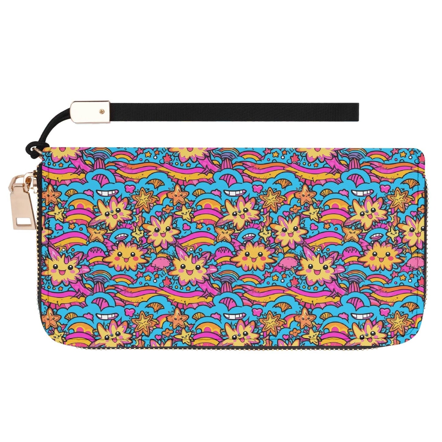 Squishy Star Women's Leather Zipper Wristlet Wallet - DeRose Seasonal