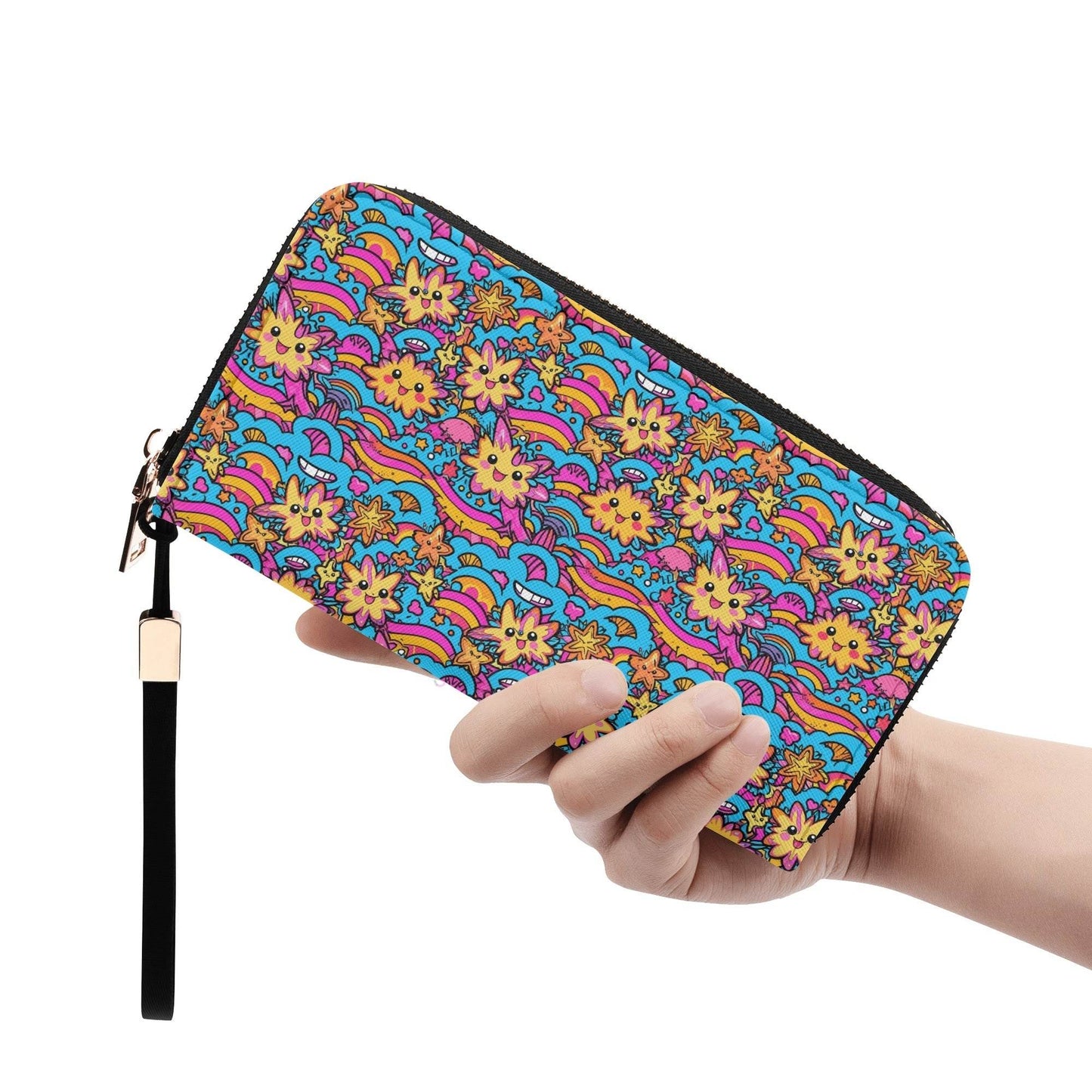 Squishy Star Women's Leather Zipper Wristlet Wallet - DeRose Seasonal