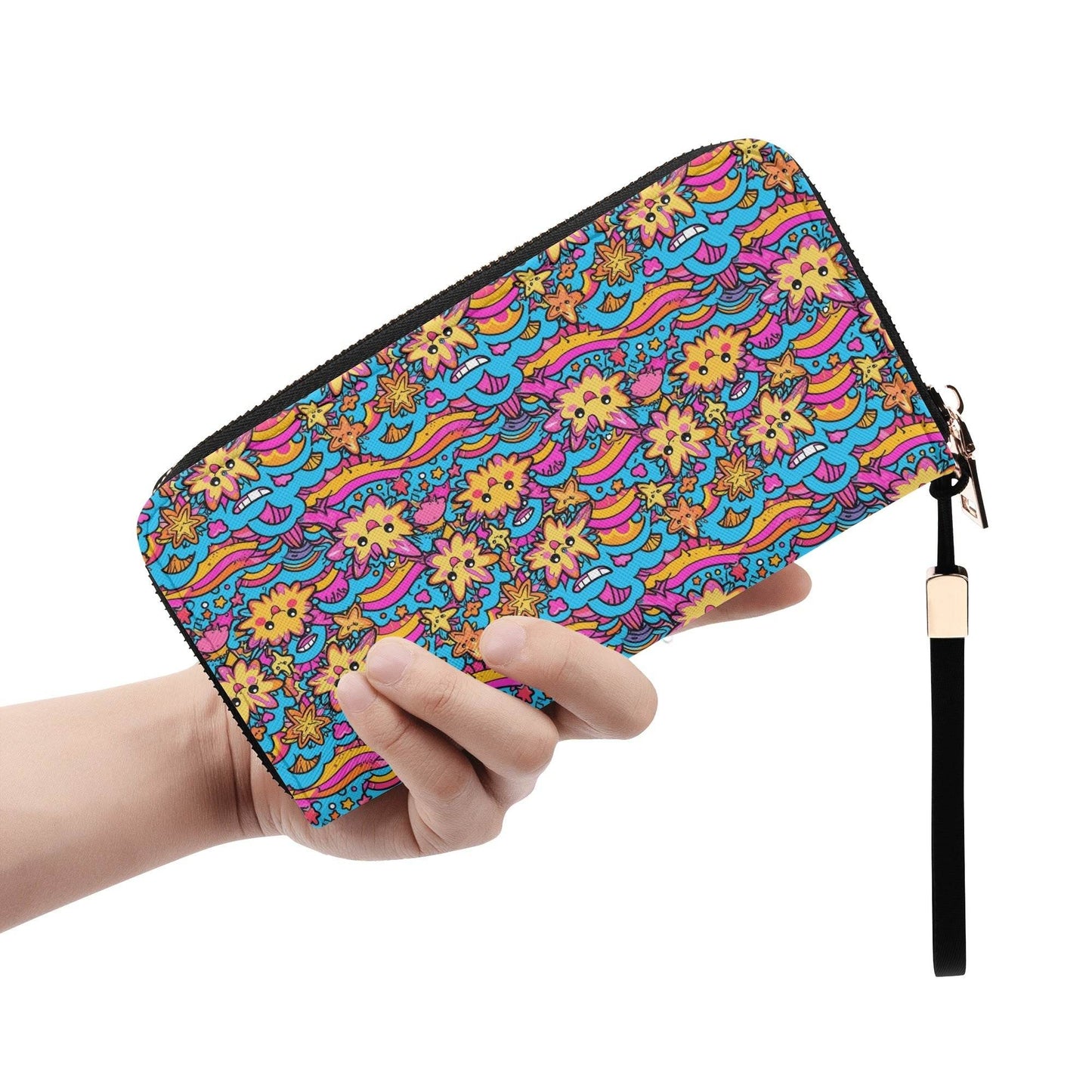 Squishy Star Women's Leather Zipper Wristlet Wallet - DeRose Seasonal