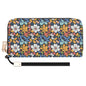 Bright Flowers Women's Leather Zipper Wristlet Wallet - DeRose Seasonal