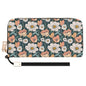 Tulips and Daisy's Women's Leather Zipper Wristlet Wallet - DeRose Seasonal