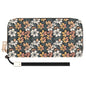 Field of Flowers Women's Leather Zipper Wristlet Wallet - DeRose Seasonal