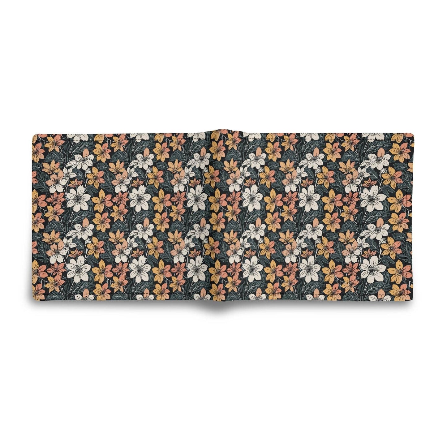 Field of Flowers Men's Leather Folded Wallet - DeRose Seasonal