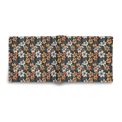 Field of Flowers Men's Leather Folded Wallet - DeRose Seasonal