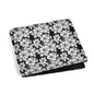 Black and White Floral Men's Leather Folded Wallet - DeRose Seasonal