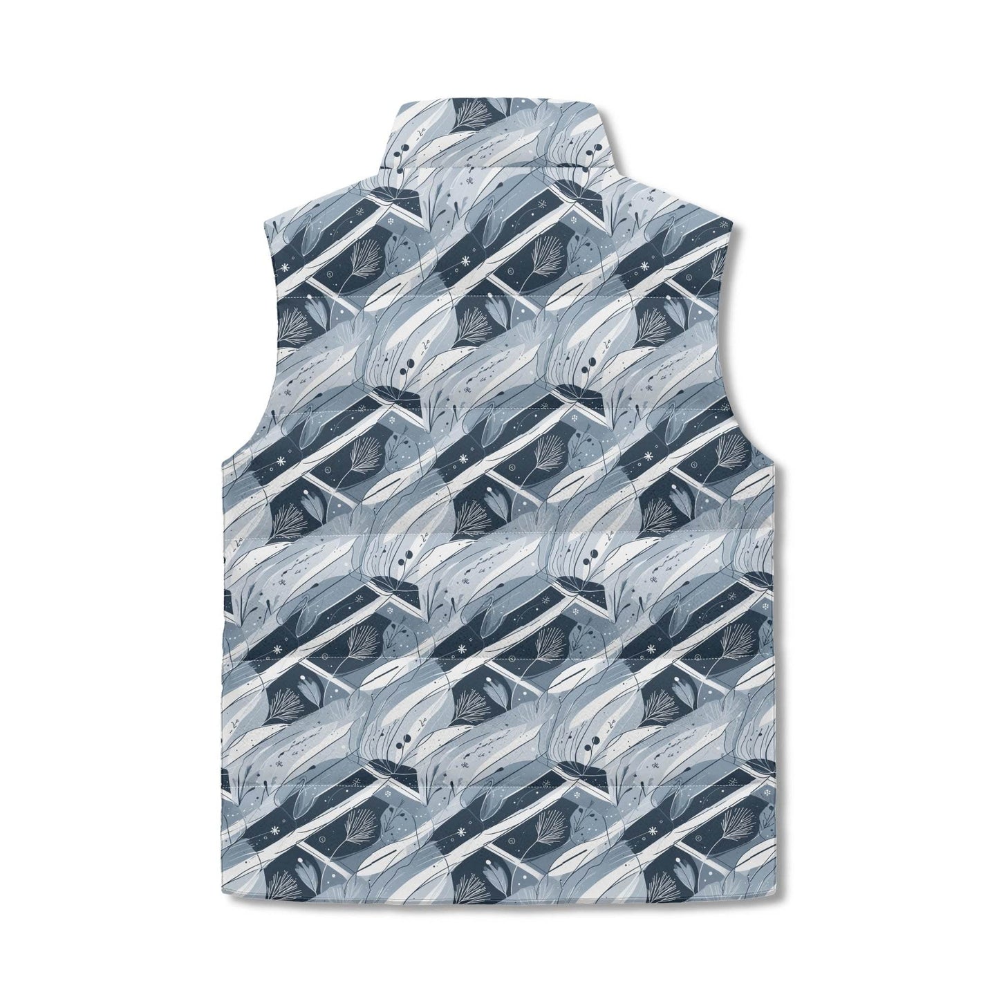 Blue Wind Unisex Lightweight Stand Collar Zip Up Puffer Vest - DeRose Seasonal