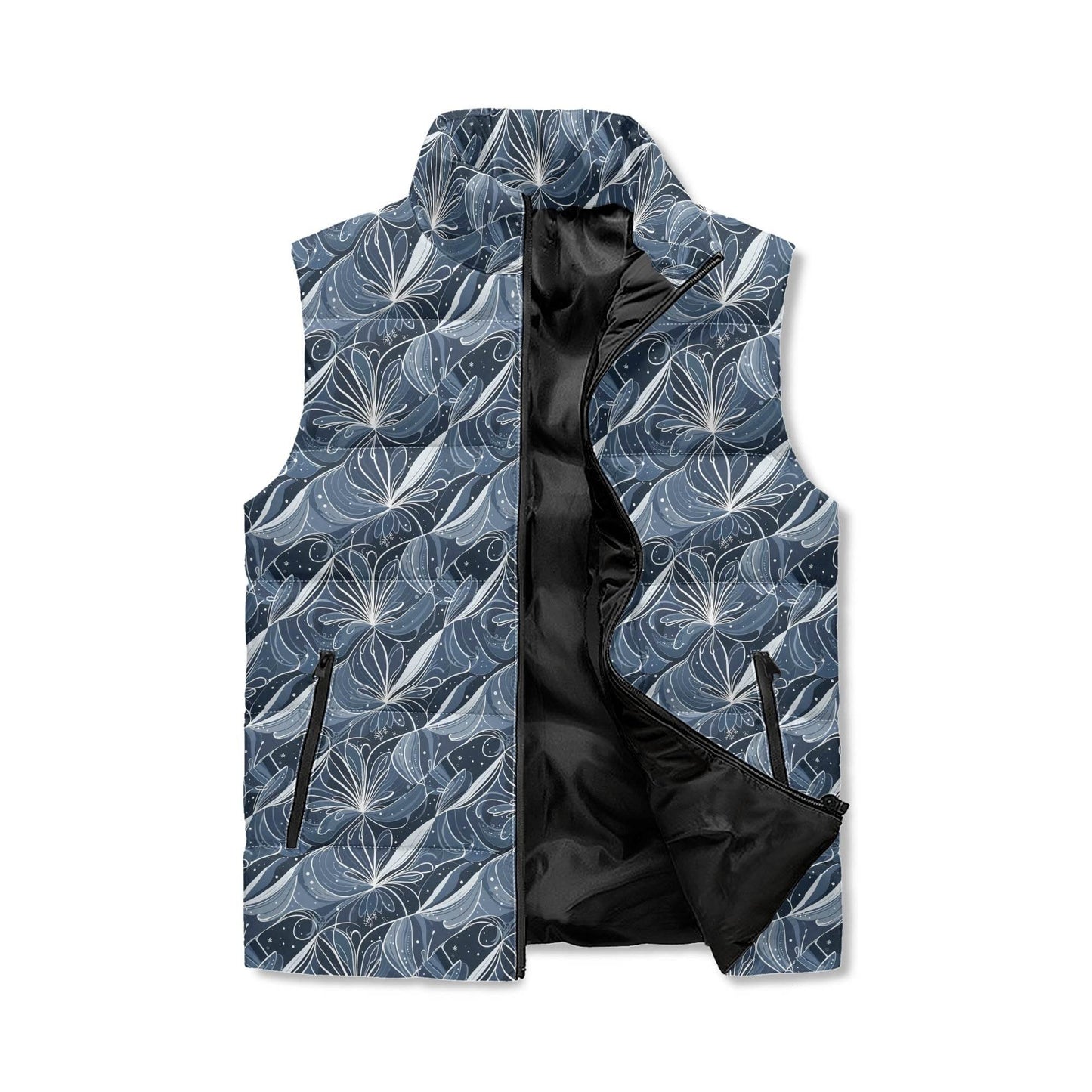 Cold Wind Unisex Lightweight Stand Collar Zip Up Puffer Vest - DeRose Seasonal