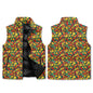 Colorful Leaves Unisex Lightweight Stand Collar Zip Up Puffer Vest - DeRose Seasonal