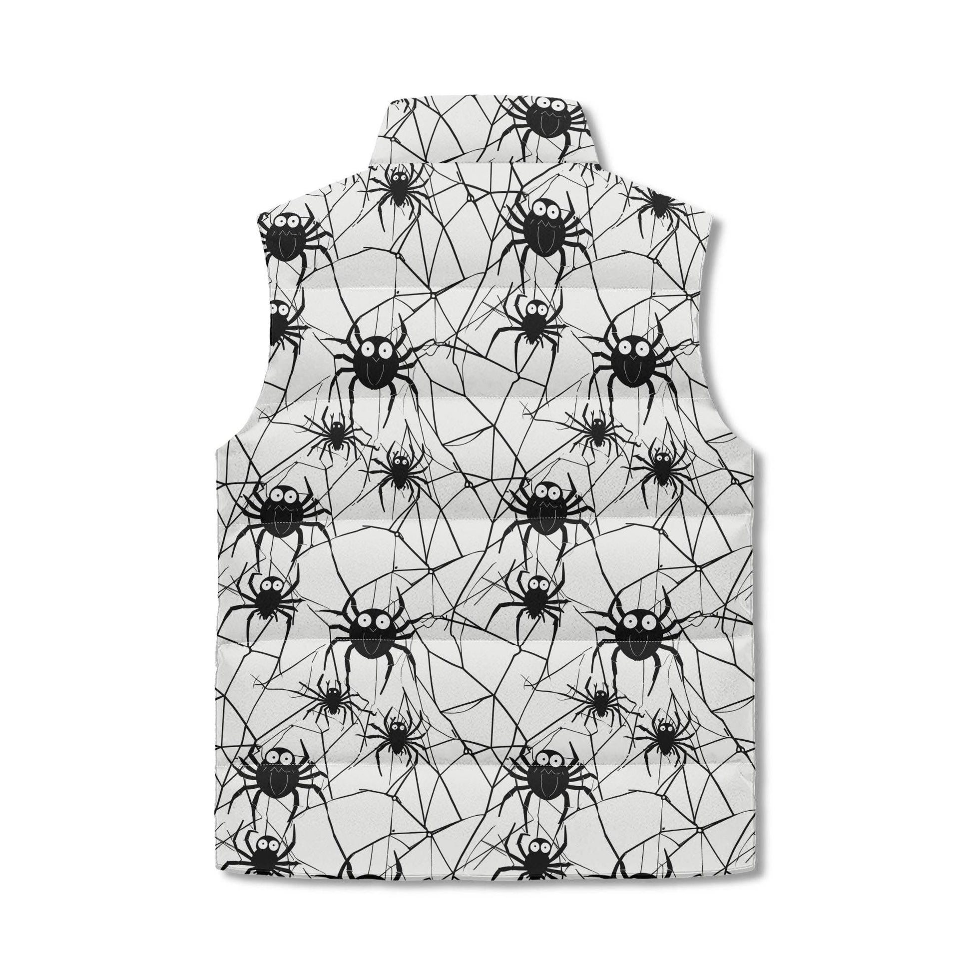 Cute Spiders Unisex Lightweight Stand Collar Zip Up Puffer Vest - DeRose Seasonal
