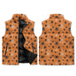 Cute Orange Spiders Unisex Lightweight Stand Collar Zip Up Puffer Vest - DeRose Seasonal