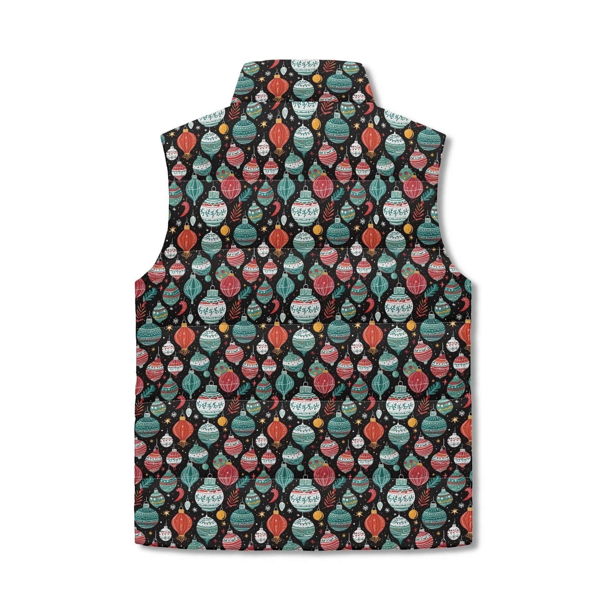 Big Ornaments Unisex Lightweight Stand Collar Zip Up Puffer Vest - DeRose Seasonal